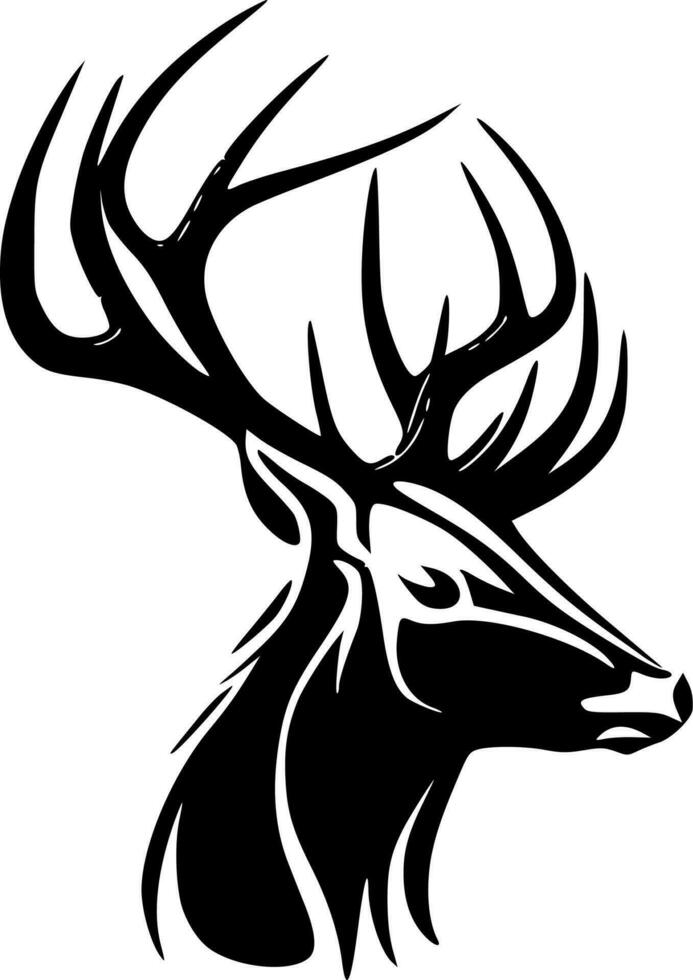ciervo - minimalista y plano logo - vector ilustración