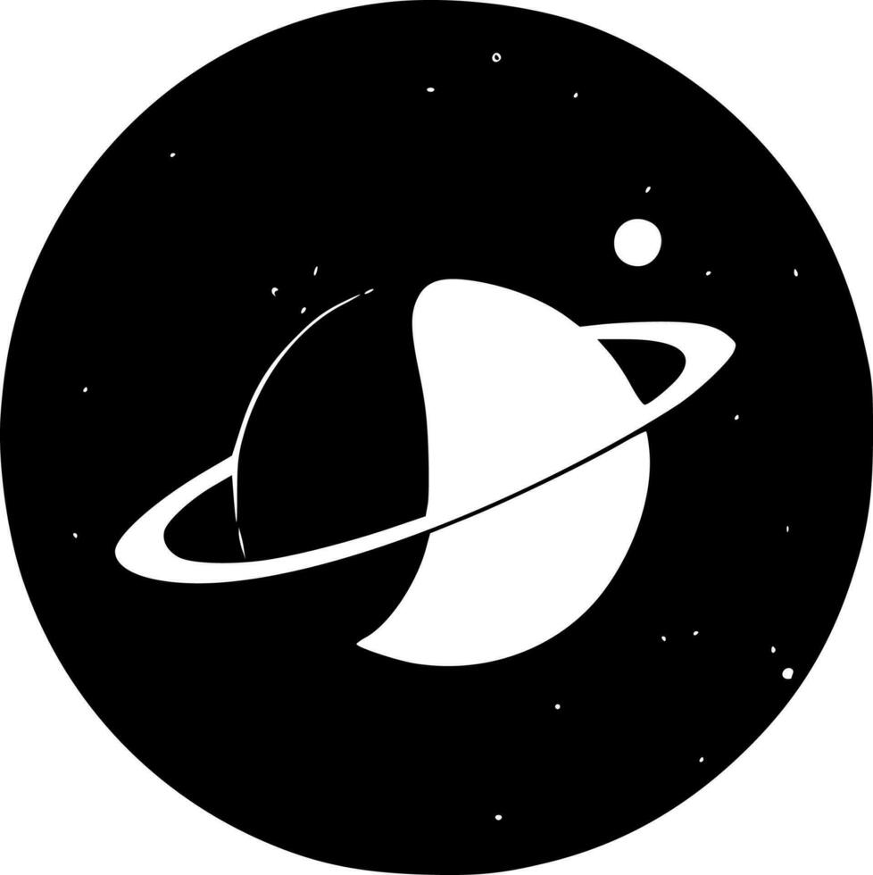 planeta - minimalista y plano logo - vector ilustración