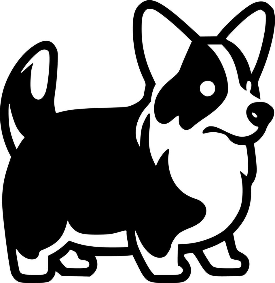 Corgi, Minimalist and Simple Silhouette - Vector illustration