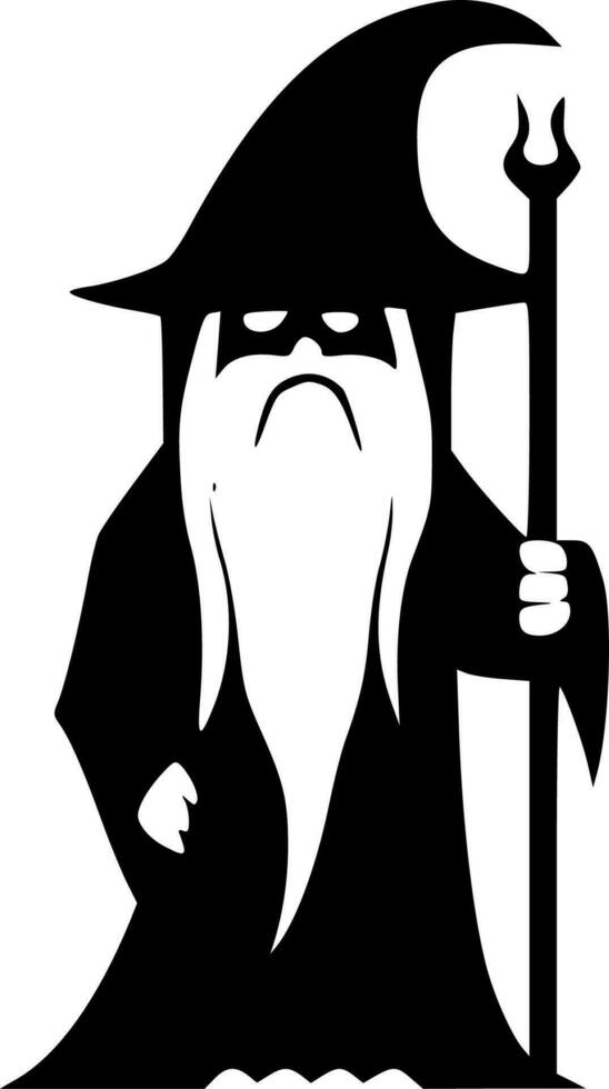 Wizard - Minimalist and Flat Logo - Vector illustration