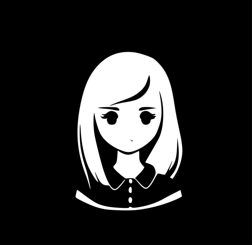 Girl, Minimalist and Simple Silhouette - Vector illustration