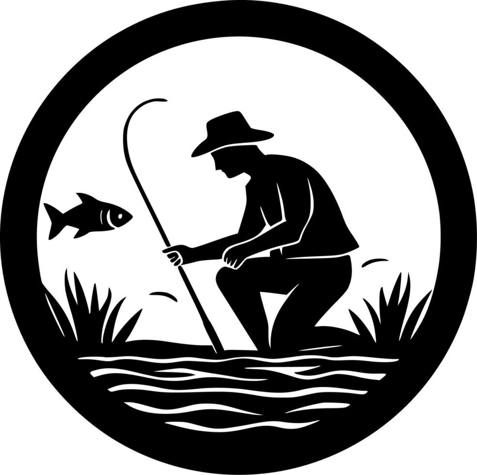 Fishing - High Quality Vector Logo - Vector illustration ideal for T-shirt graphic
