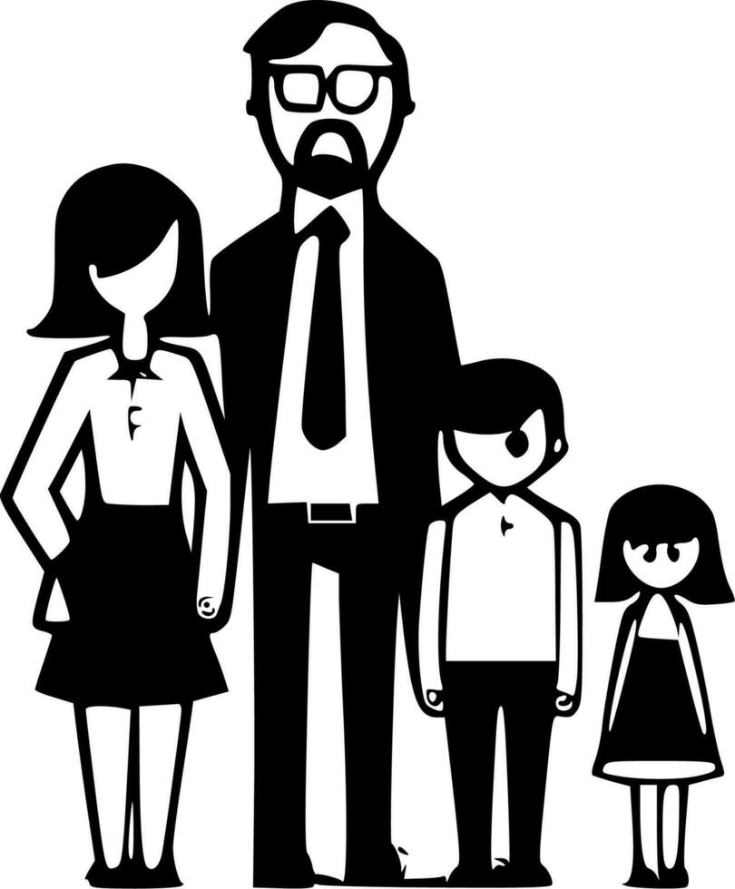 Family - Minimalist and Flat Logo - Vector illustration