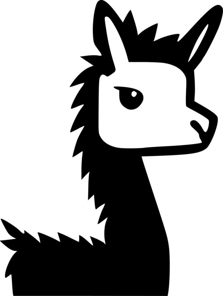 Llama - Minimalist and Flat Logo - Vector illustration