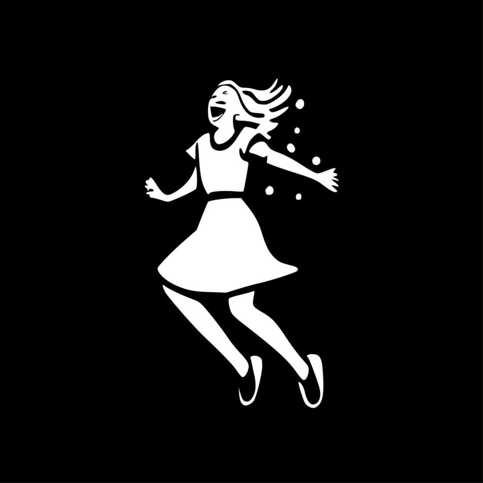 bailar, negro y blanco vector ilustración