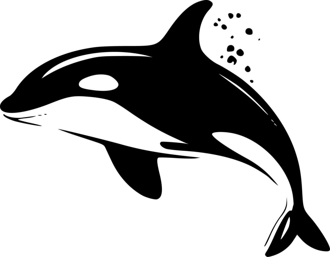 Orca, Minimalist and Simple Silhouette - Vector illustration