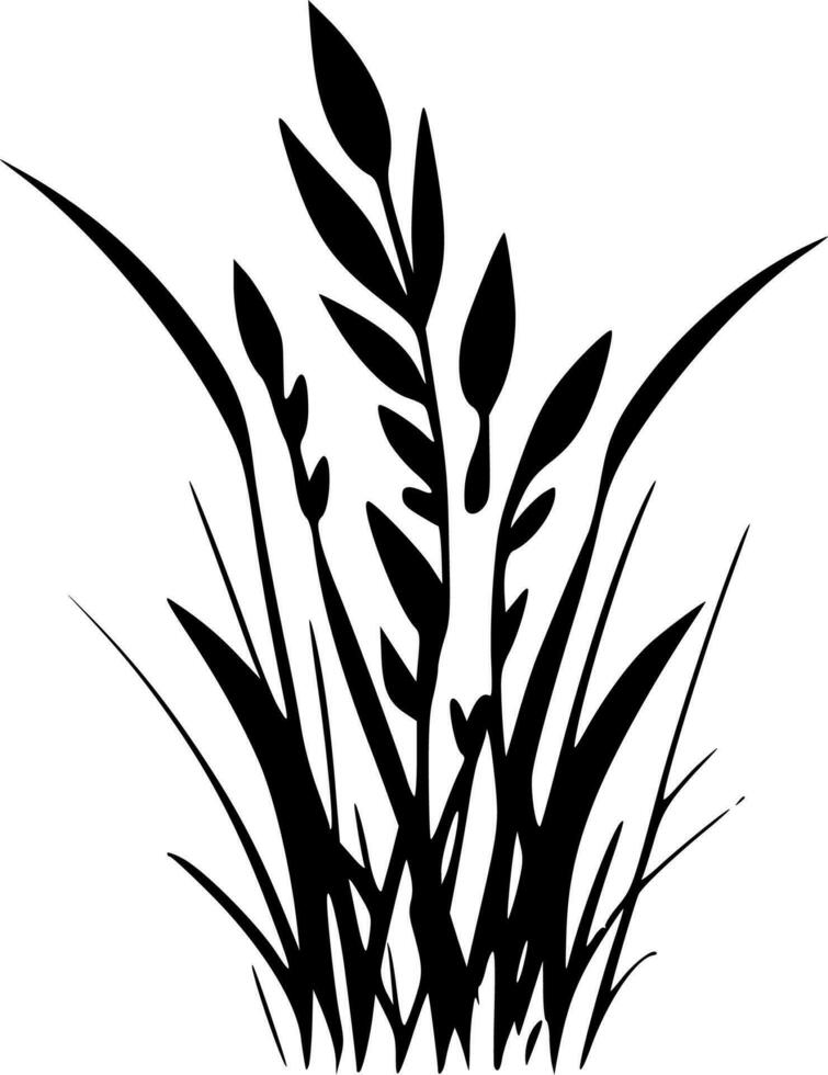 Grass - Minimalist and Flat Logo - Vector illustration