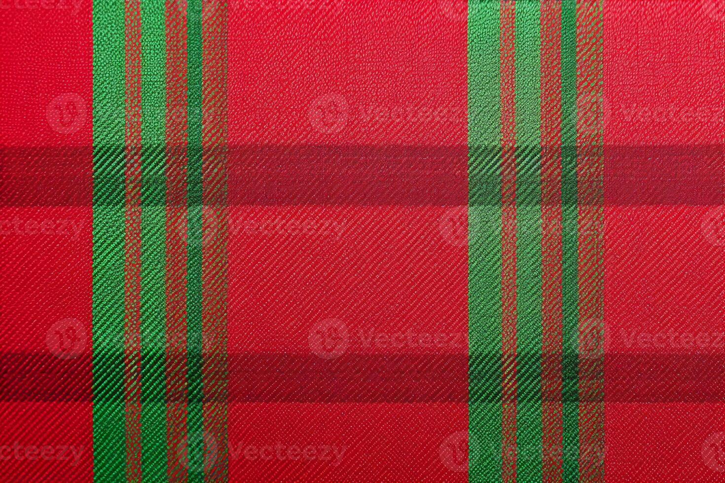 red fabric textile pattern, plaid background, linen cotton. photo