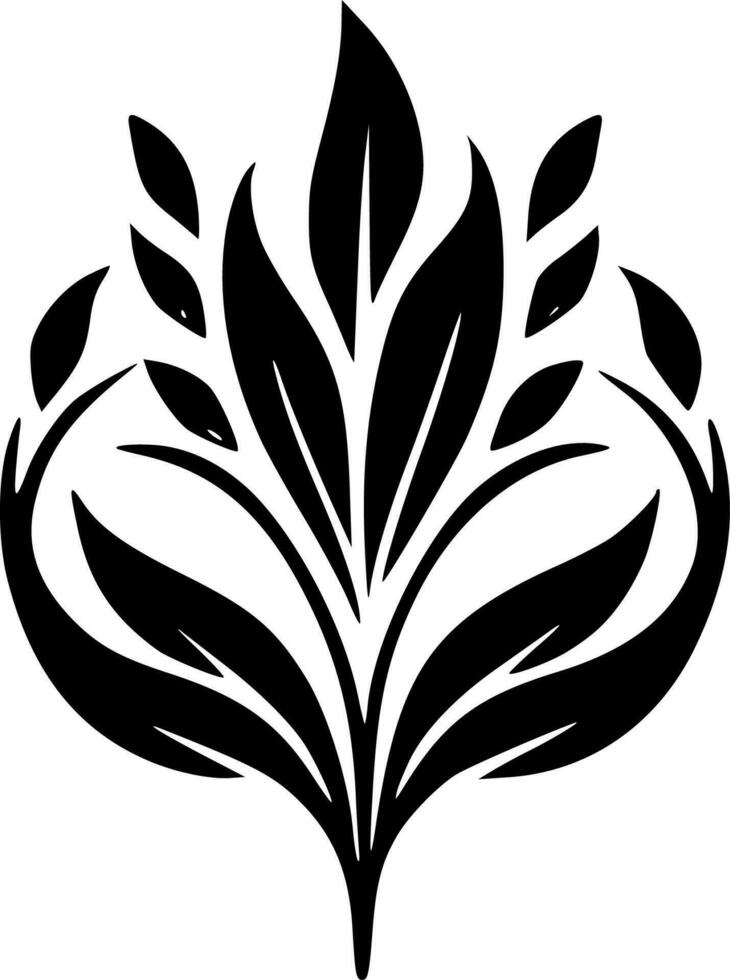 florecer - negro y blanco aislado icono - vector ilustración