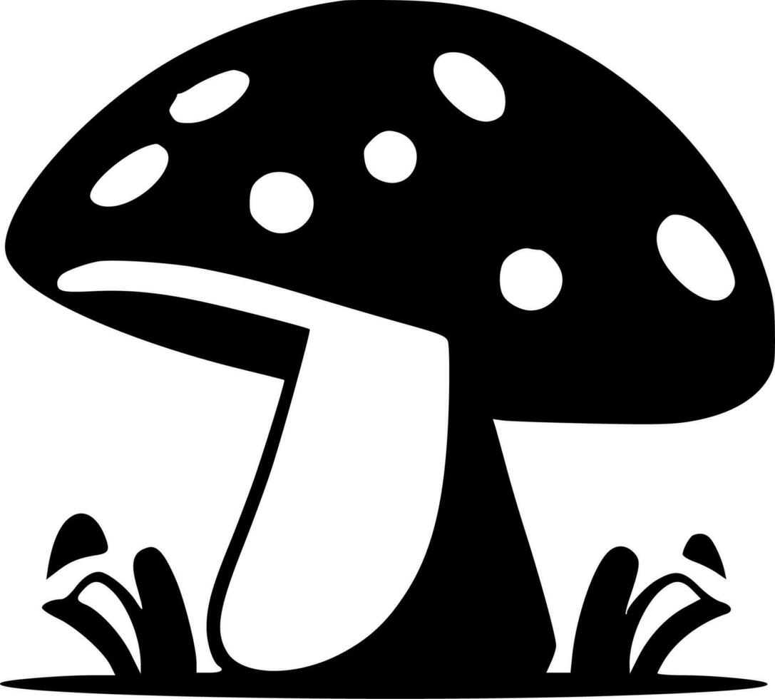 Mushrooms - Minimalist and Flat Logo - Vector illustration