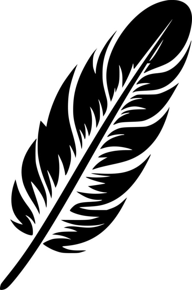 Feather, Minimalist and Simple Silhouette - Vector illustration