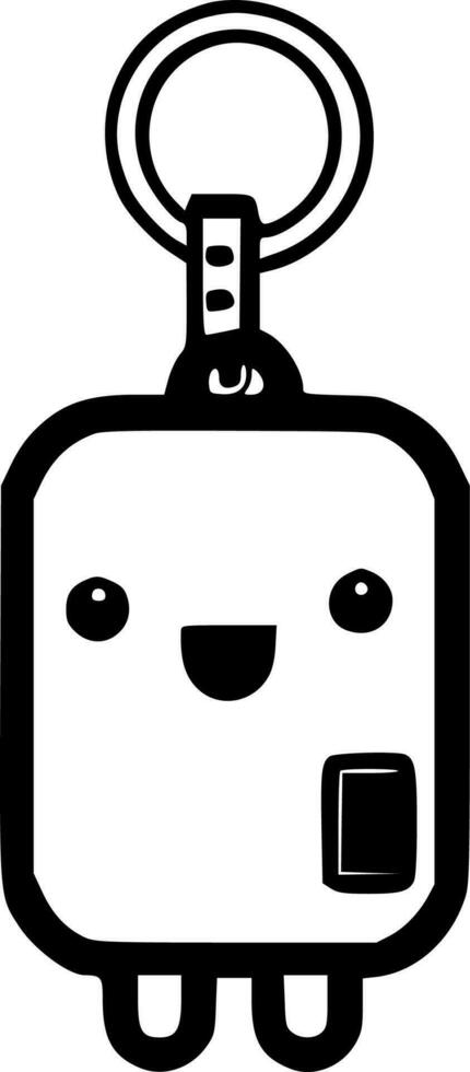 Keychain, Minimalist and Simple Silhouette - Vector illustration