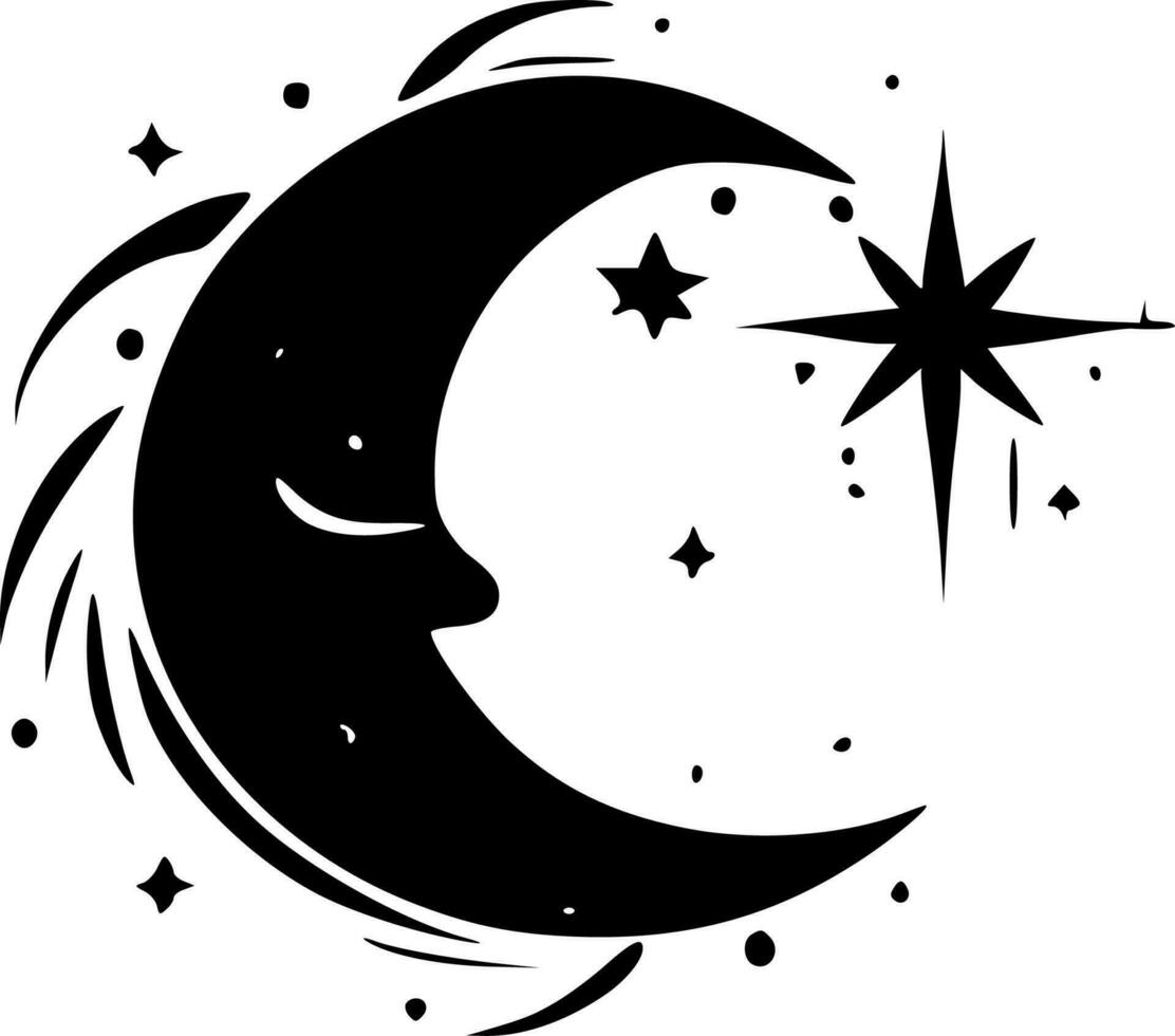 Celestial, Minimalist and Simple Silhouette - Vector illustration