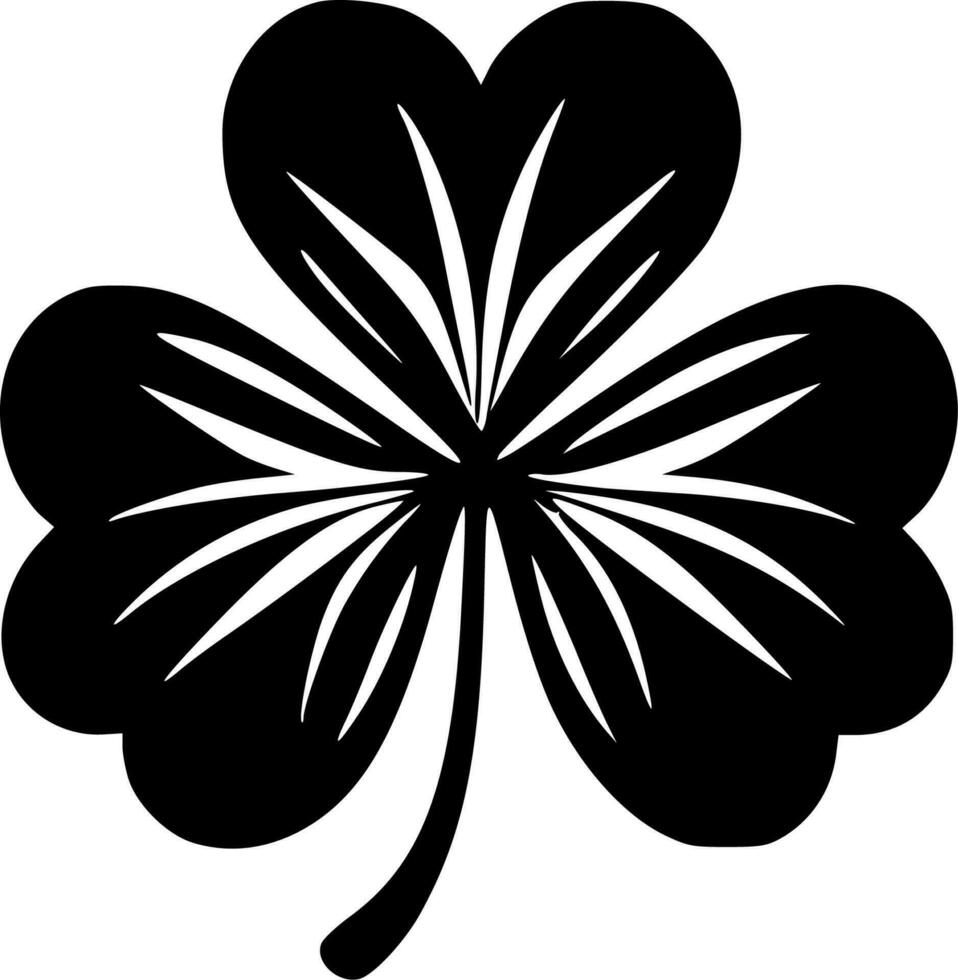 Shamrocks, Black and White Vector illustration