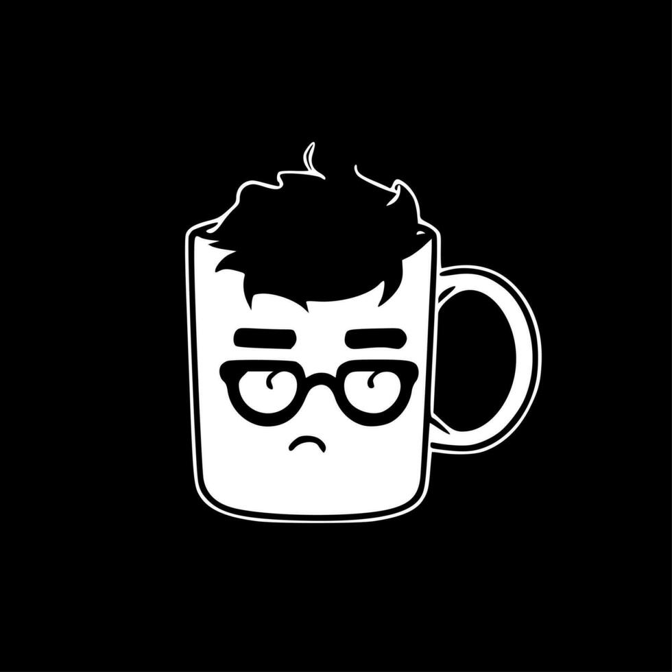Mugs - Black and White Isolated Icon - Vector illustration