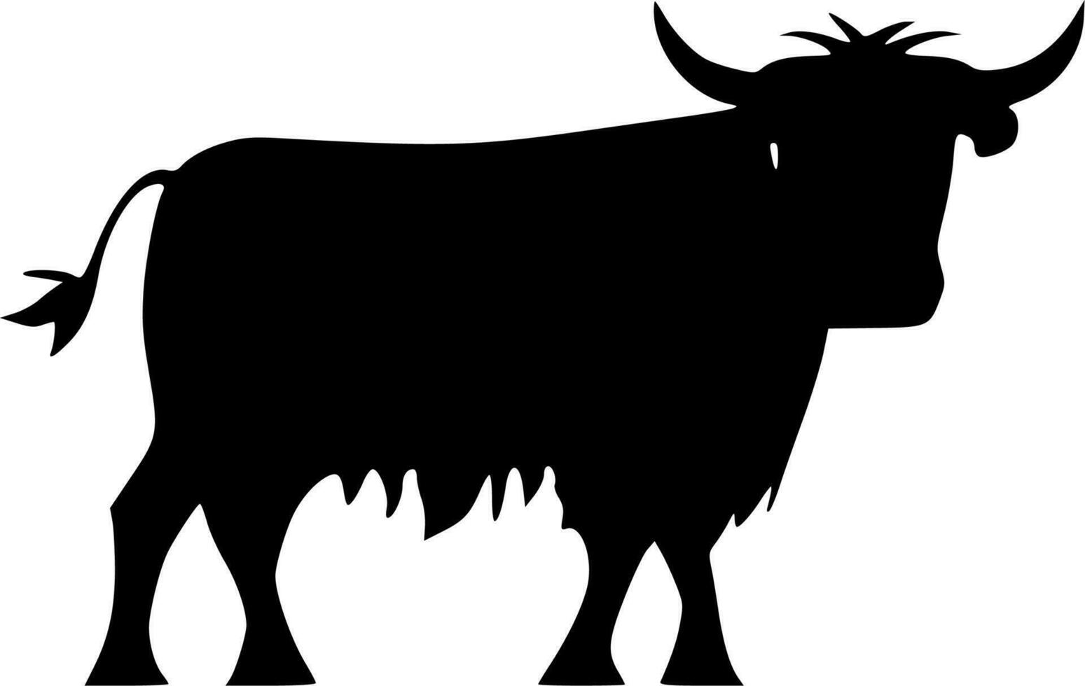 Highland Cow - High Quality Vector Logo - Vector illustration ideal for T-shirt graphic