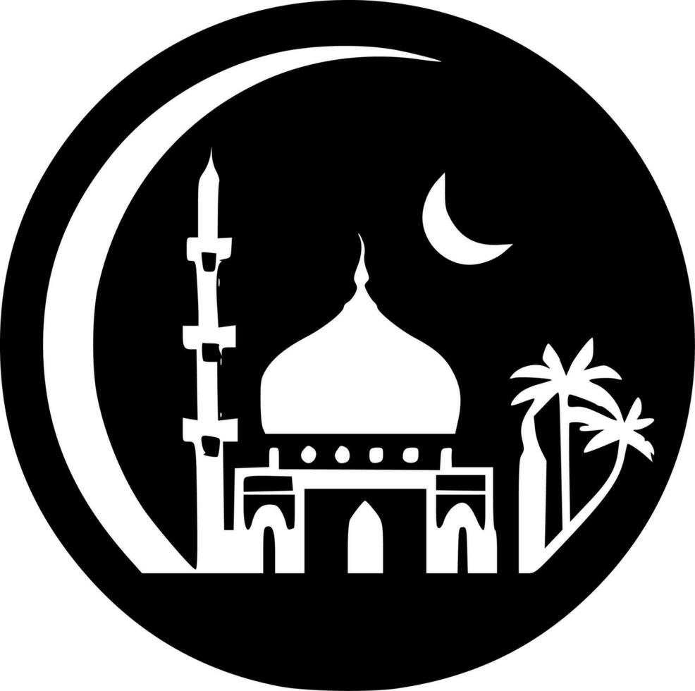 islam - minimalista y plano logo - vector ilustración