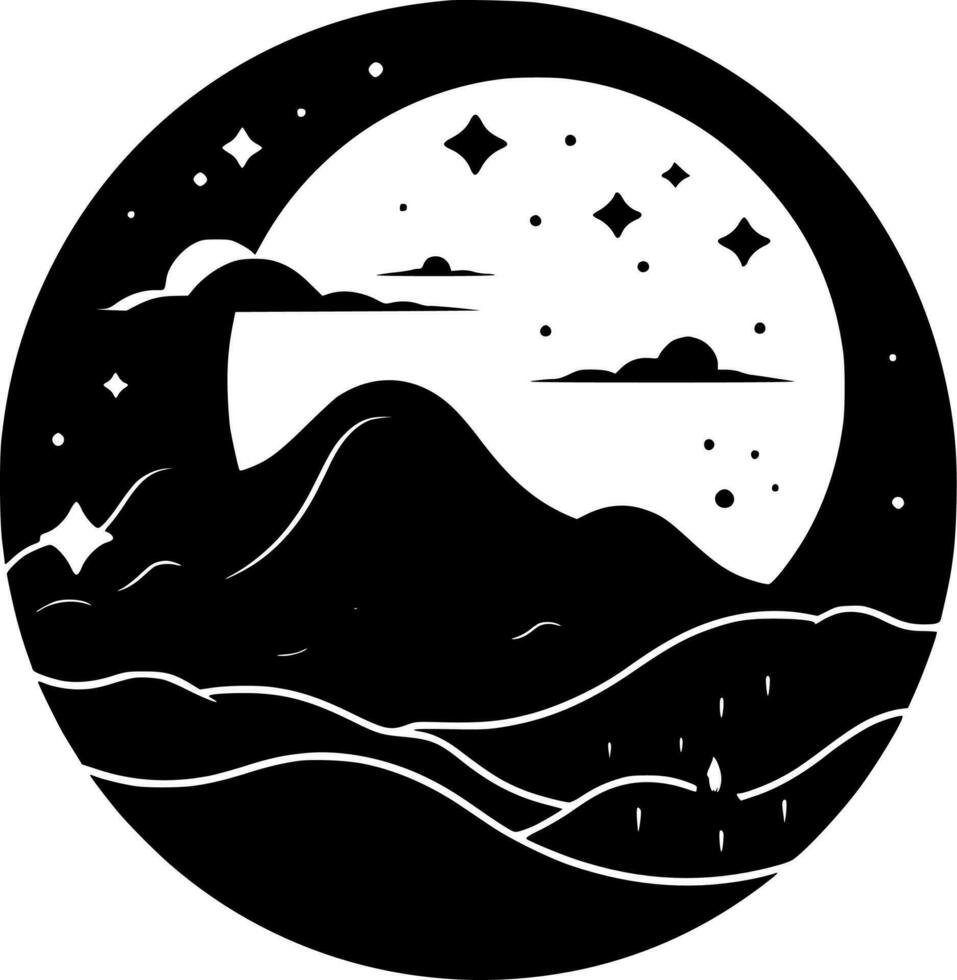 Night Sky - High Quality Vector Logo - Vector illustration ideal for T-shirt graphic