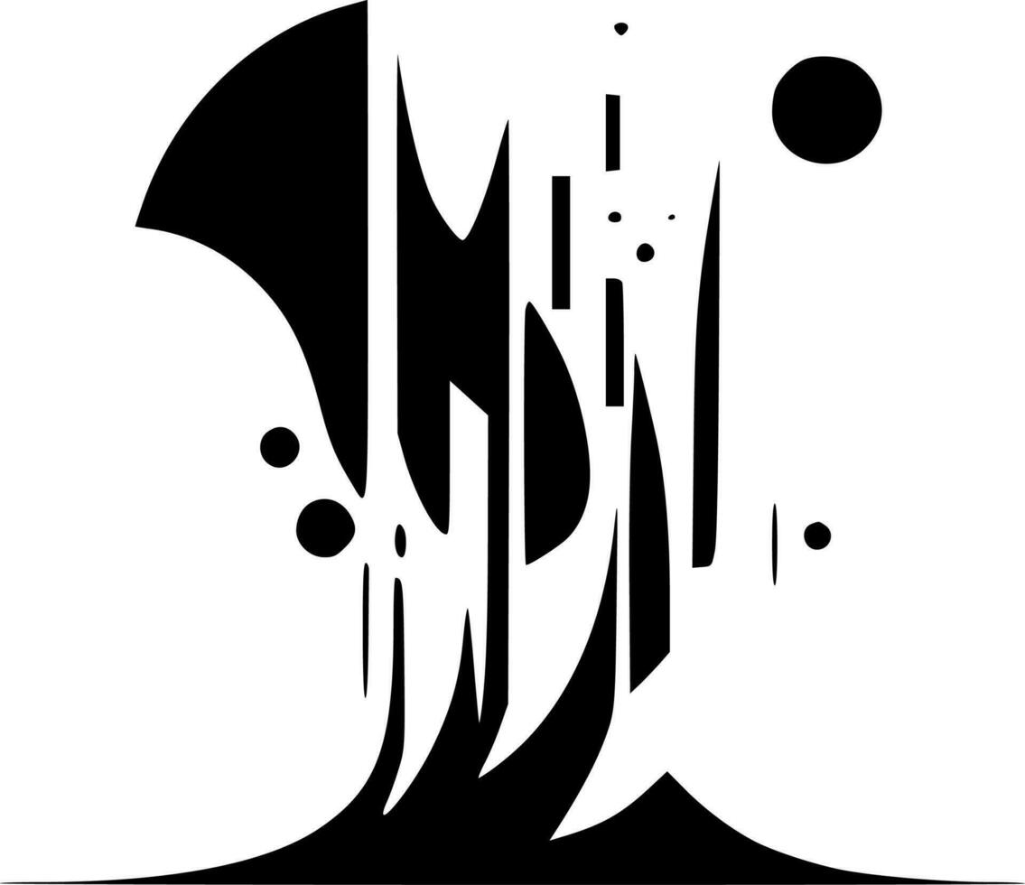Abstract, Black and White Vector illustration