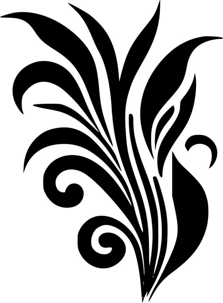 florecer - negro y blanco aislado icono - vector ilustración