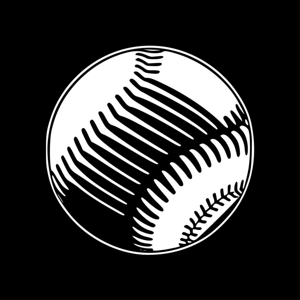 Retro Baseball Minimalist and Flat Logo Vector illustration