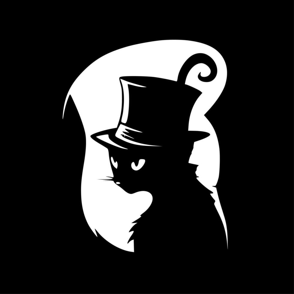 Cat in the Hat - High Quality Vector Logo - Vector illustration ideal for T-shirt graphic