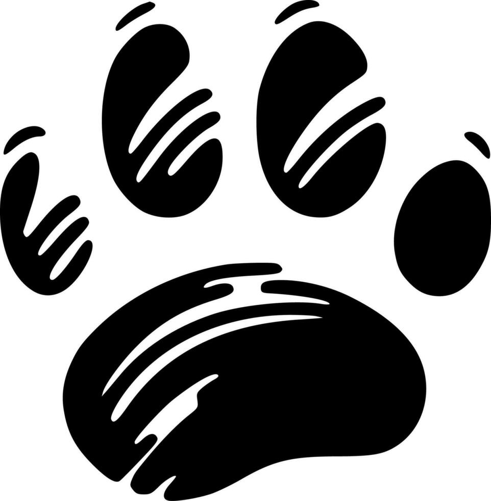 Paw, Minimalist and Simple Silhouette - Vector illustration