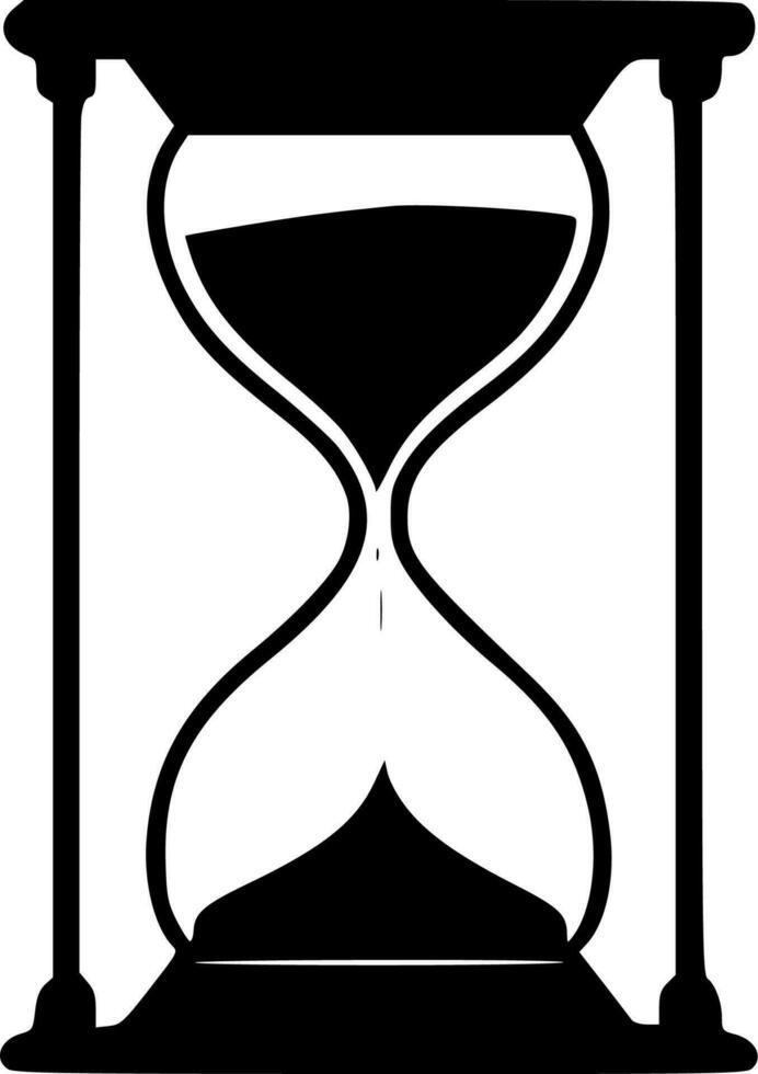 Hourglass, Minimalist and Simple Silhouette - Vector illustration