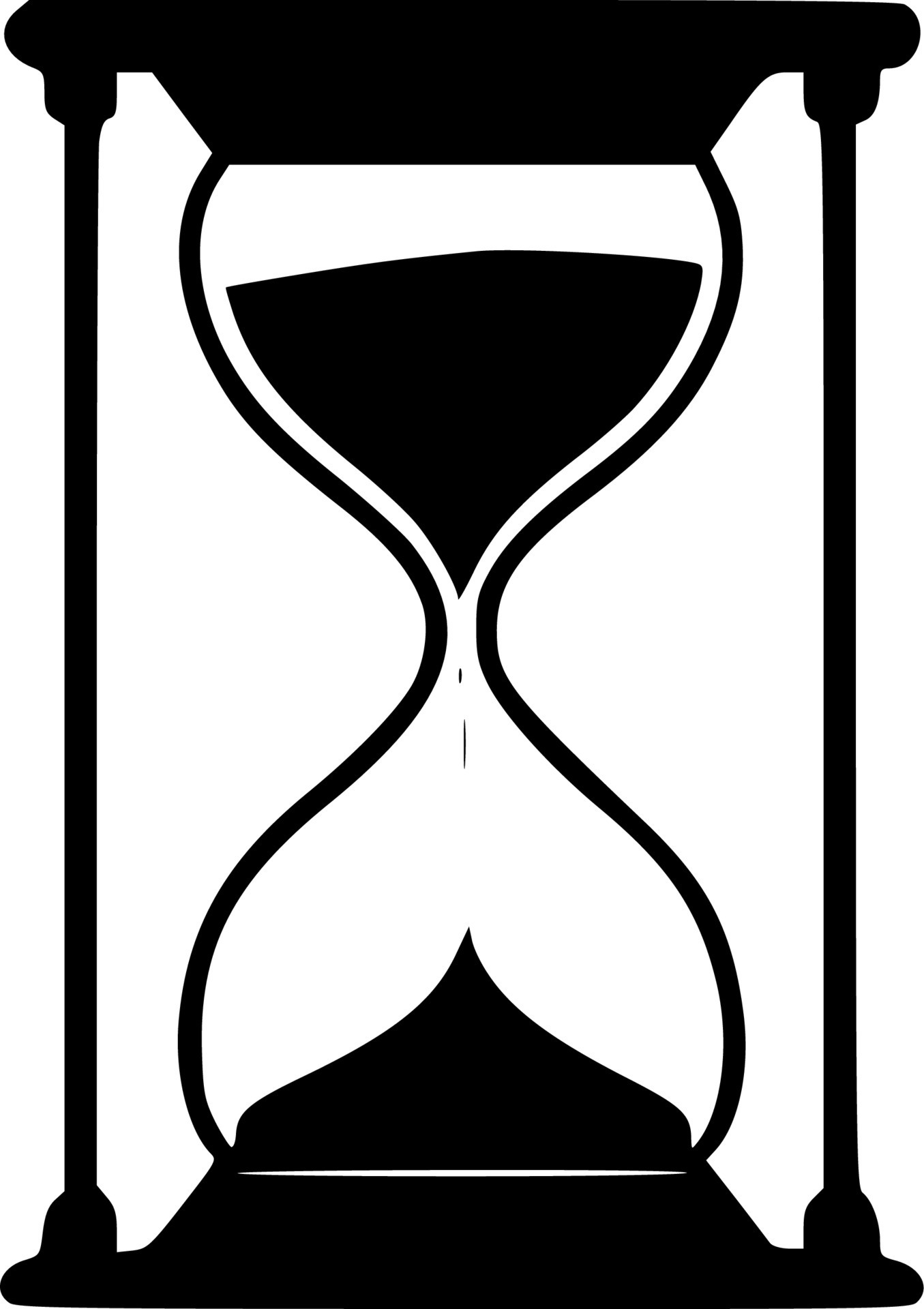 Hourglass, Minimalist and Simple Silhouette - Vector illustration ...