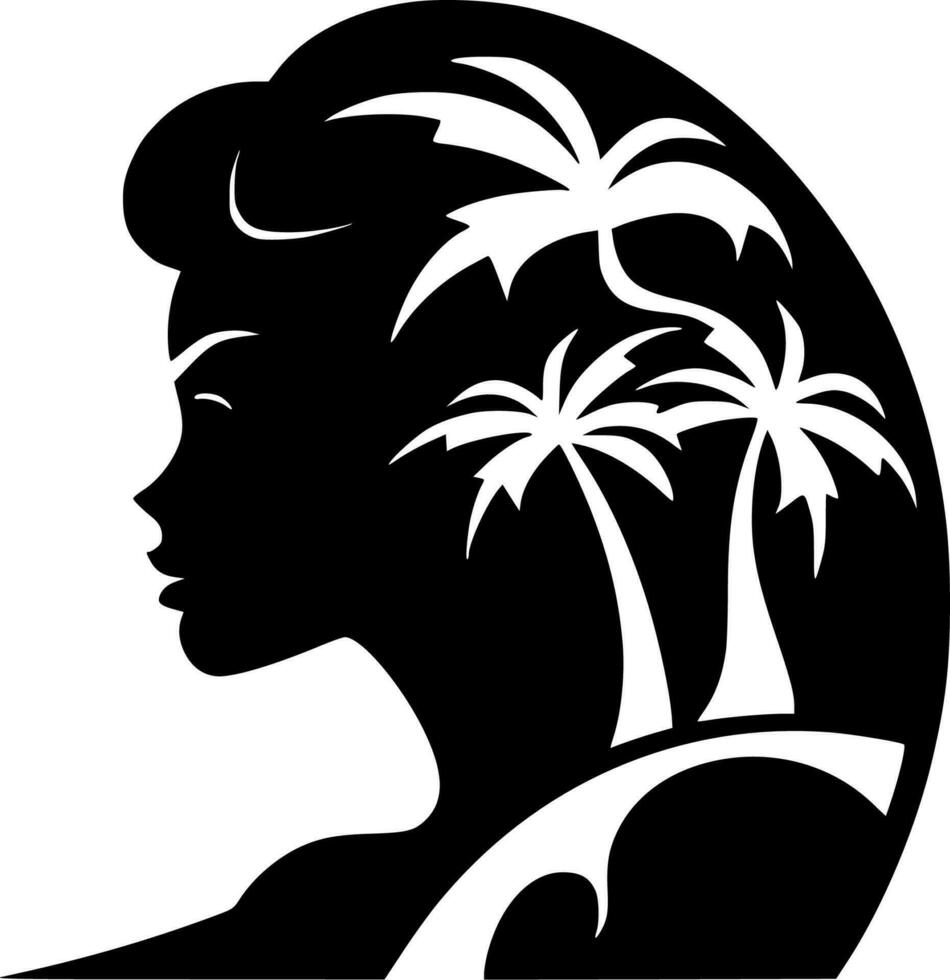Hawaii, Minimalist and Simple Silhouette - Vector illustration