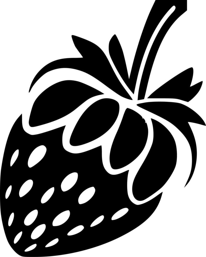 Strawberry - Minimalist and Flat Logo - Vector illustration