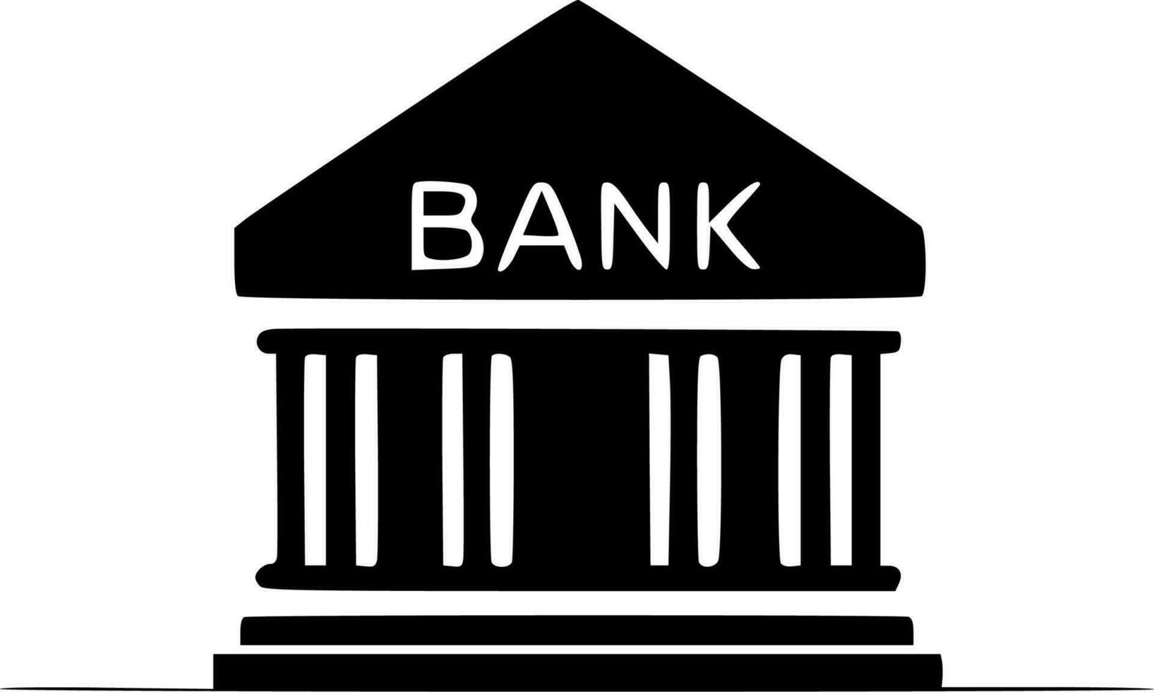 banco - minimalista y plano logo - vector ilustración