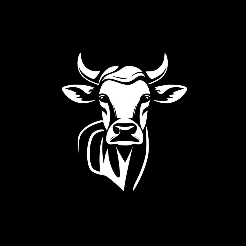 vaca, minimalista y sencillo silueta - vector ilustración