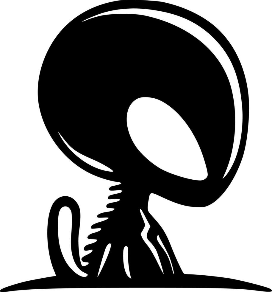 Alien, Minimalist and Simple Silhouette - Vector illustration