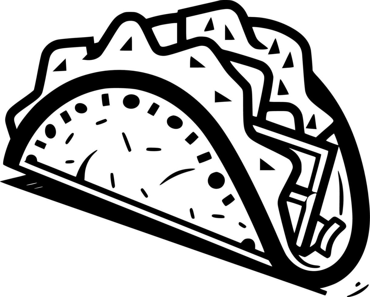 taco - minimalista y plano logo - vector ilustración