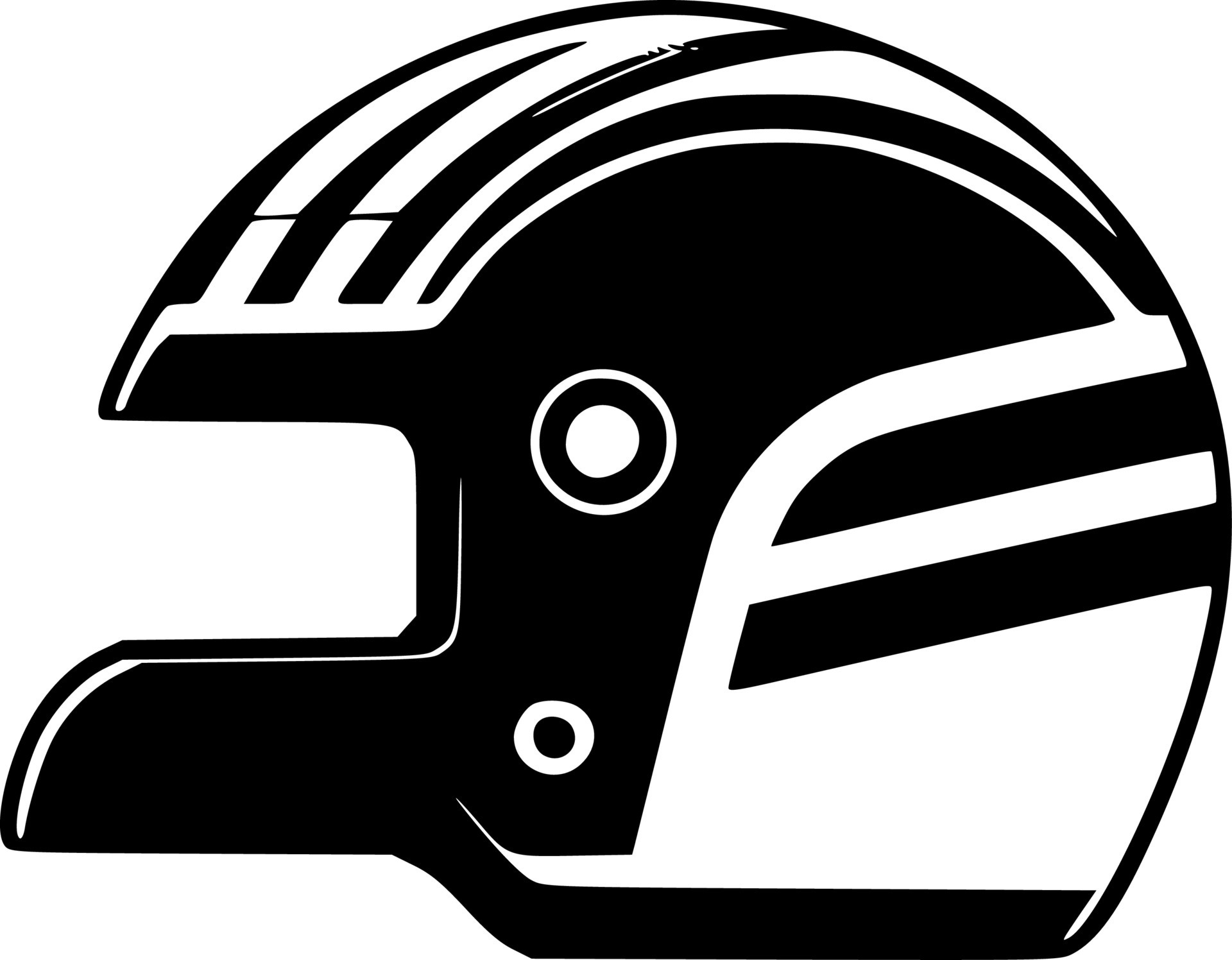 Helmet, Black and White Vector illustration 24164733 Vector Art at Vecteezy