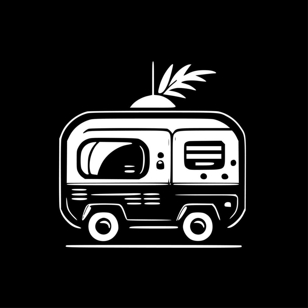 Retro, Black and White Vector illustration