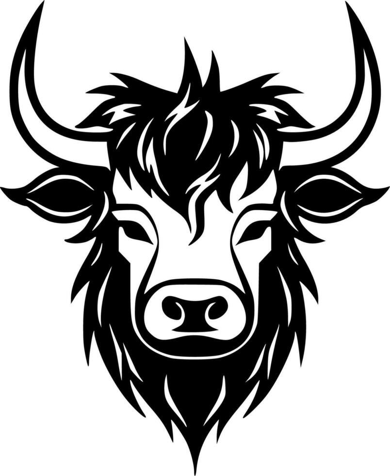 Highland Cow - High Quality Vector Logo - Vector illustration ideal for T-shirt graphic