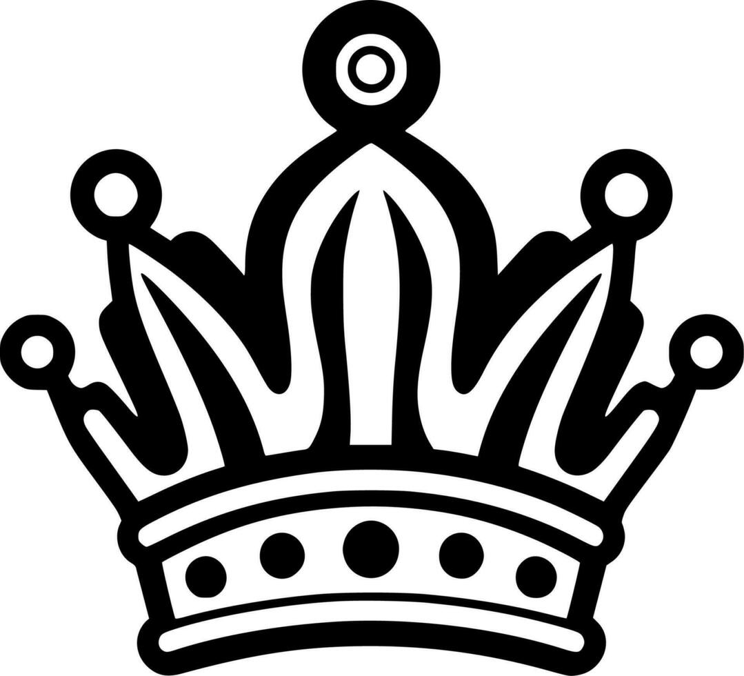 Coronation, Black and White Vector illustration