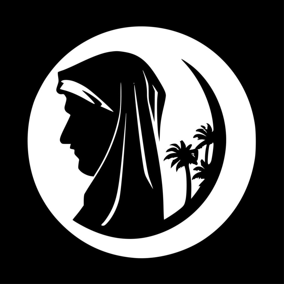 Islam, Black and White Vector illustration