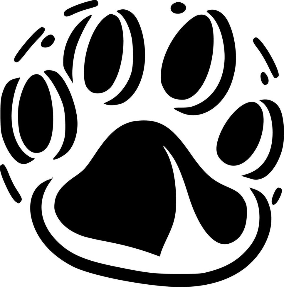 Paw - Minimalist and Flat Logo - Vector illustration