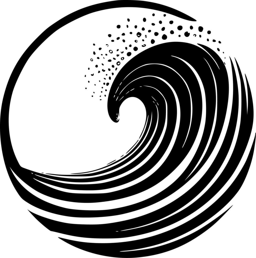 Wave - Minimalist and Flat Logo - Vector illustration