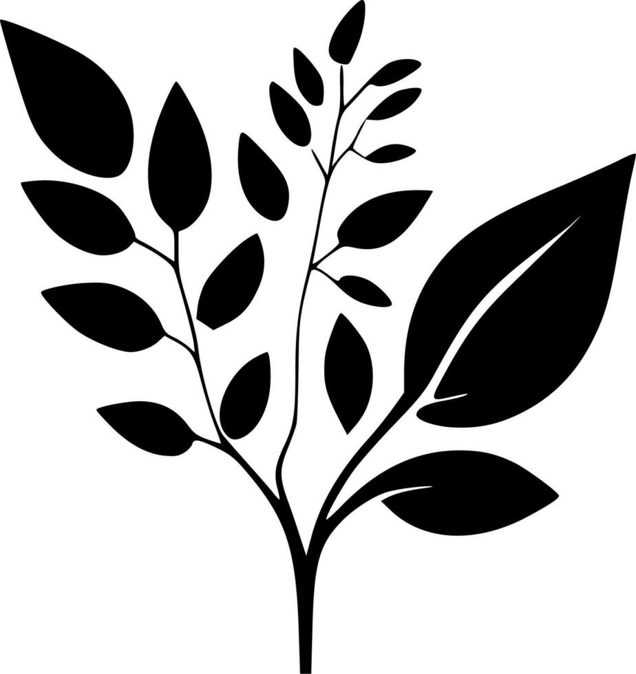 Branch - Black and White Isolated Icon - Vector illustration