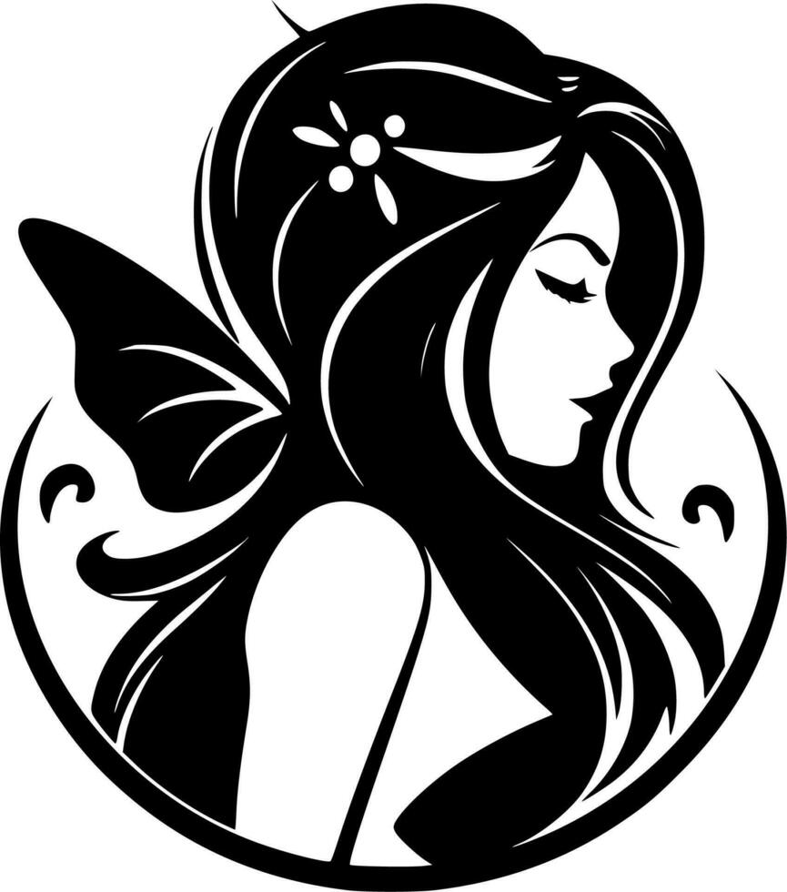 Fairy, Minimalist and Simple Silhouette - Vector illustration