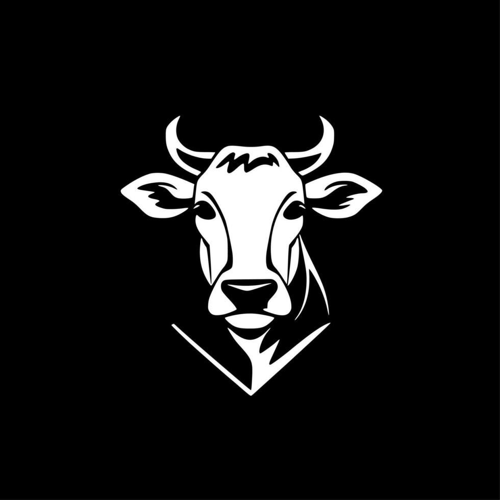 Cow, Minimalist and Simple Silhouette - Vector illustration