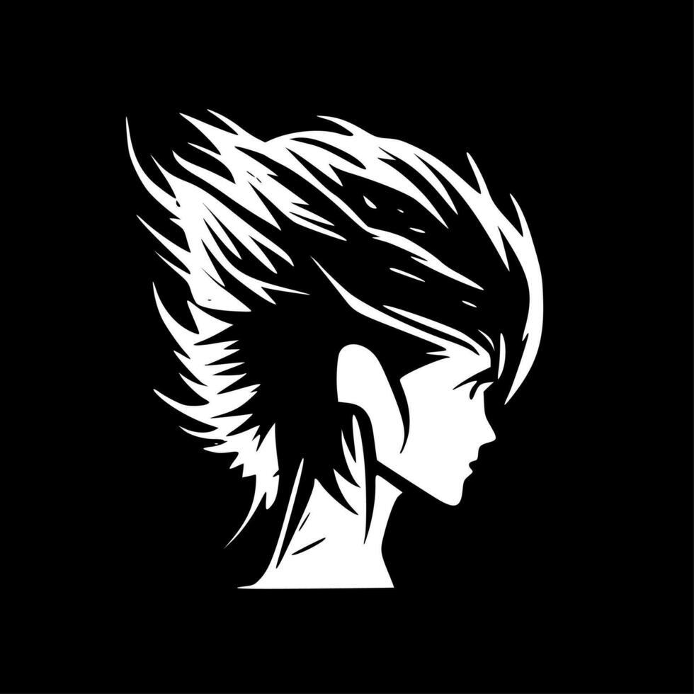 Hair, Minimalist and Simple Silhouette - Vector illustration