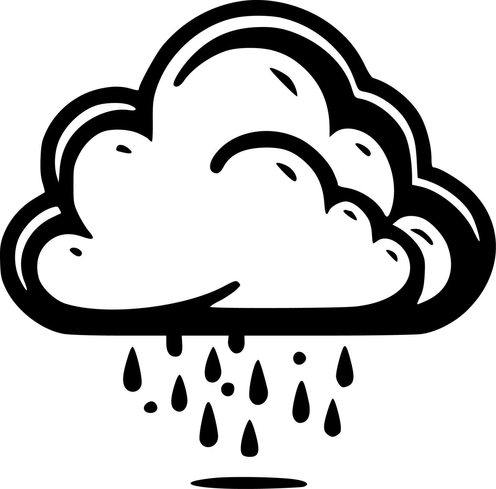 Cloud, Black and White Vector illustration 24164865 Vector Art at Vecteezy