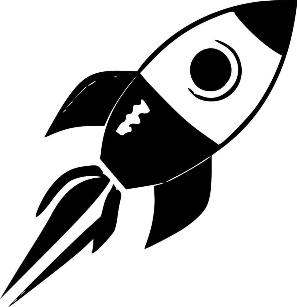 Rocket - Minimalist and Flat Logo - Vector illustration