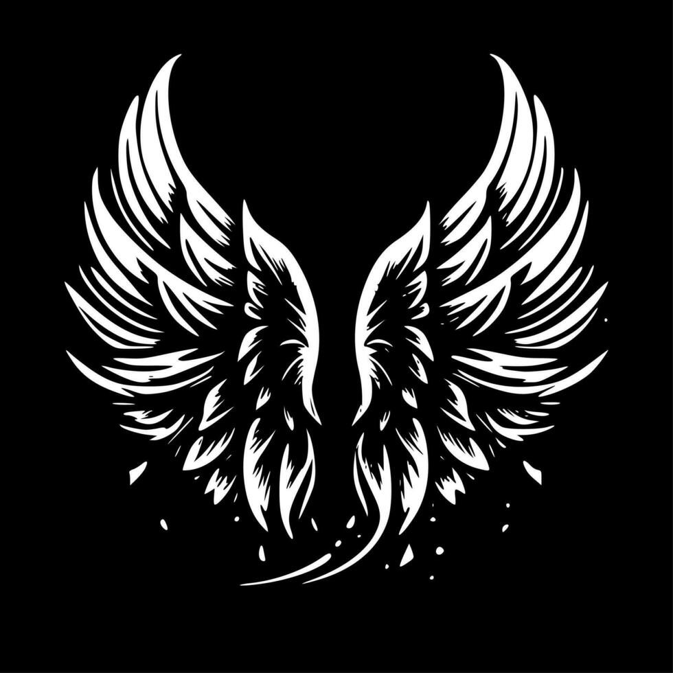 Wings - Minimalist and Flat Logo - Vector illustration