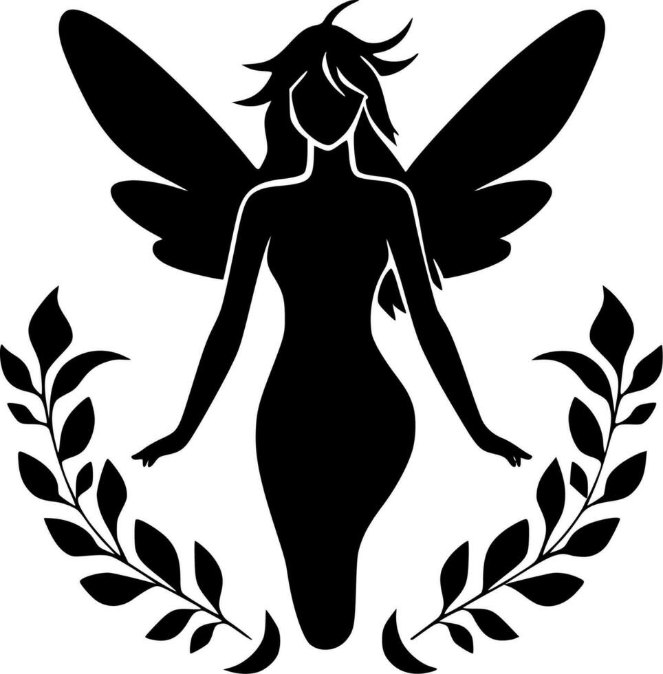 Fairy, Minimalist and Simple Silhouette - Vector illustration